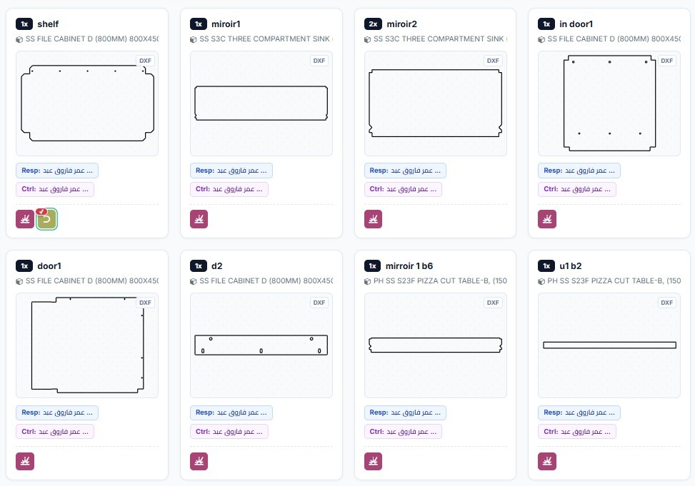 CAD DXF Dynamic Parts Library