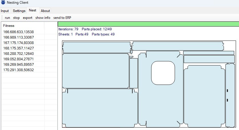 Nesting Client Algorithmic Engine
