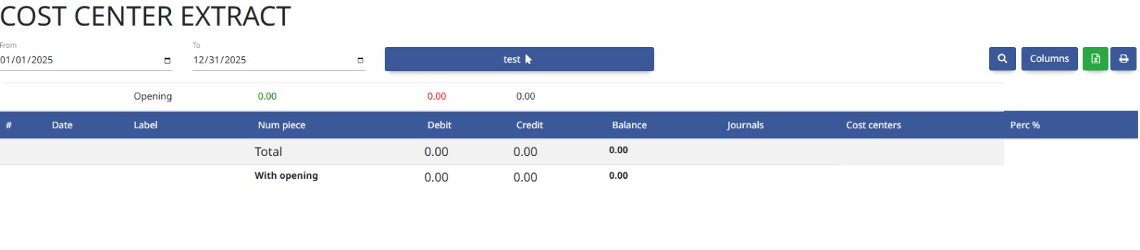 Accounts Extract